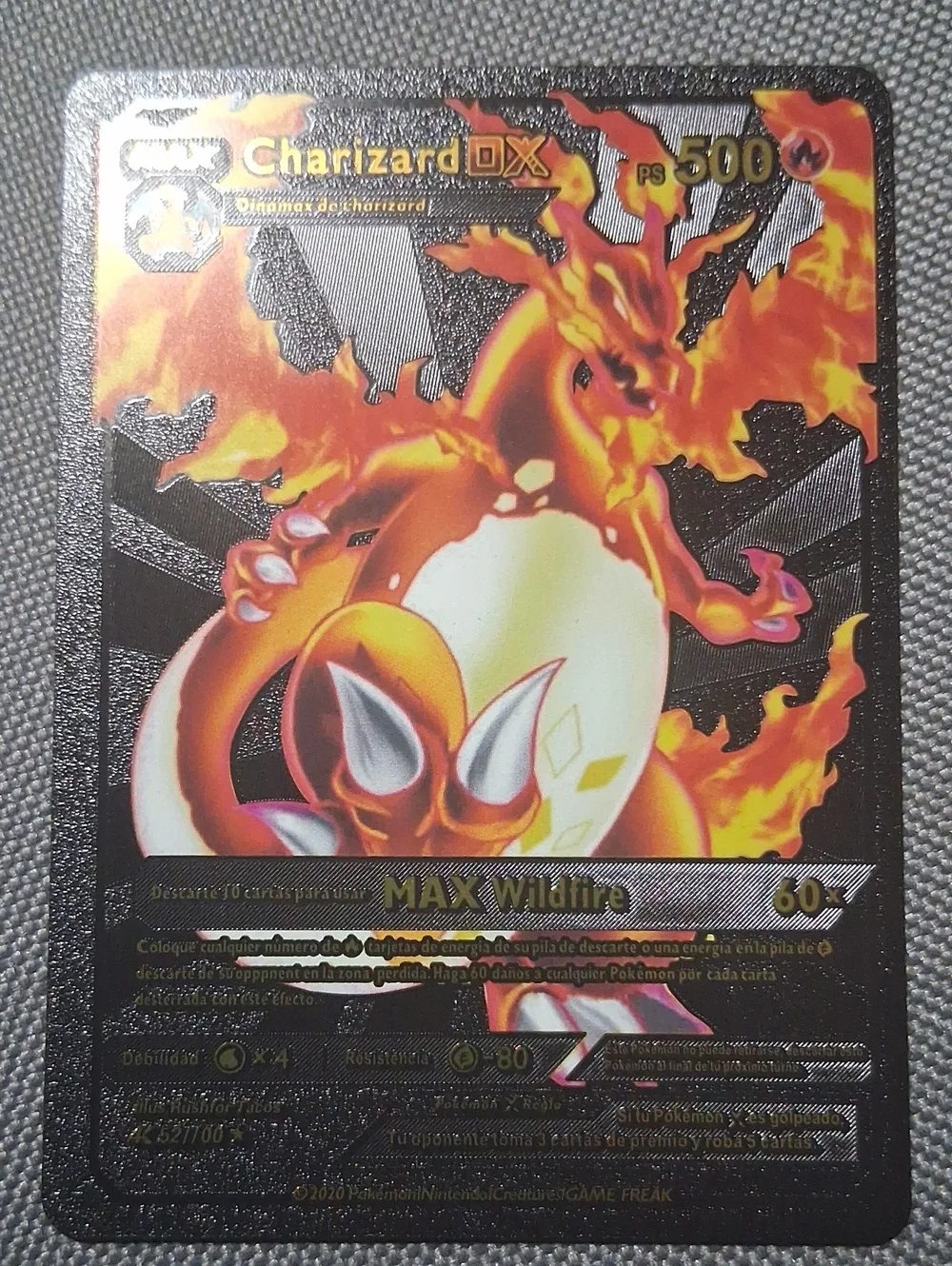 Charizard DX Pokémon Card - Orange & White
